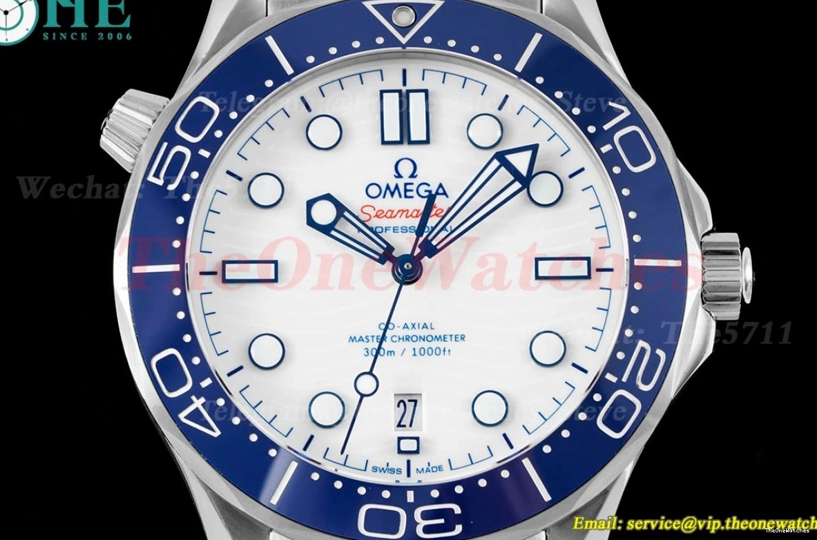 Seamaster Wht A8800 SS SS blue 300m 42mm JVSF 0112